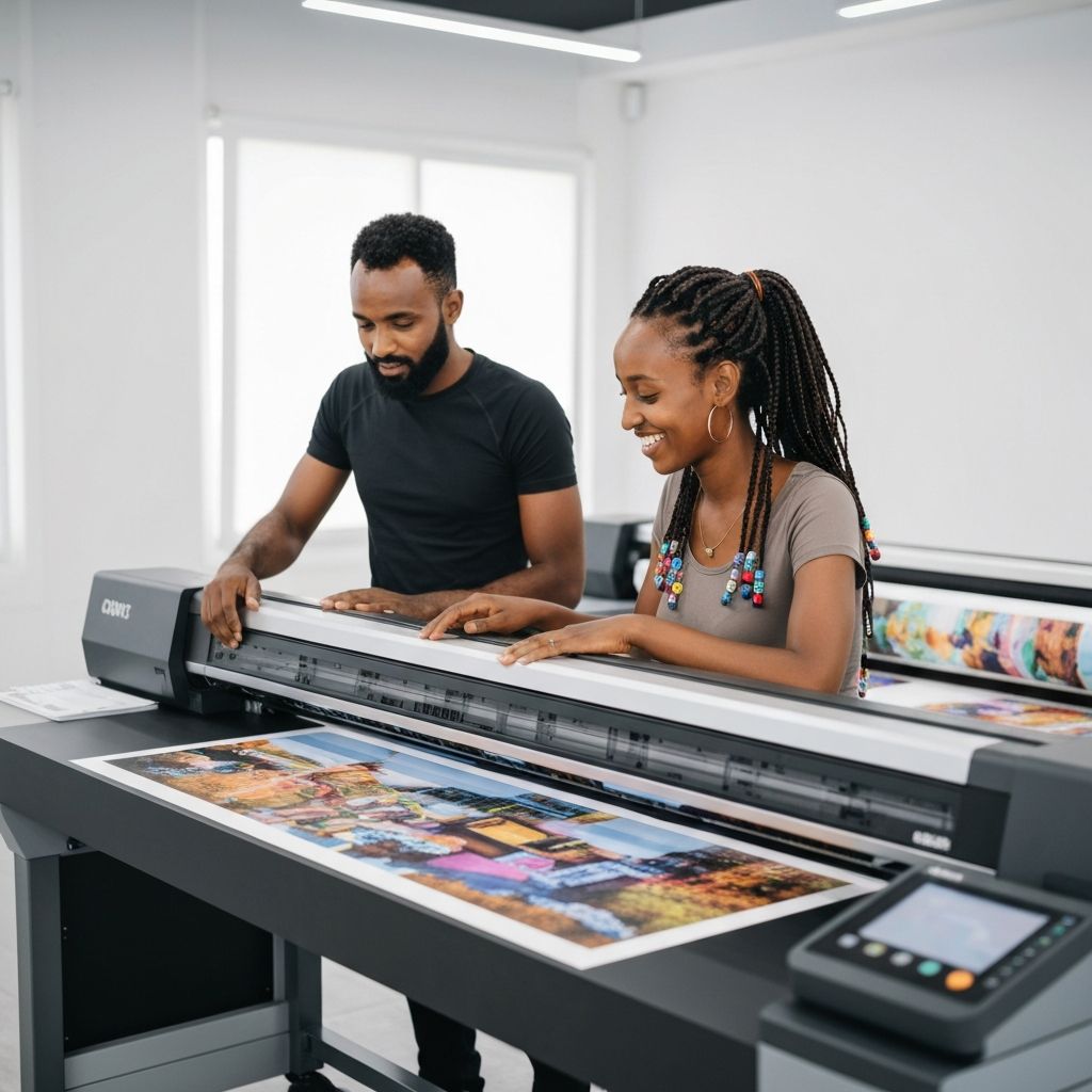 Kanen Printing Studio - Ethiopian professionals at work